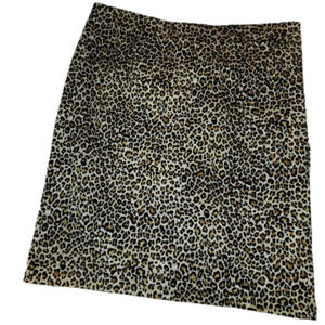 Leopard print Corduroy pencil skirt
